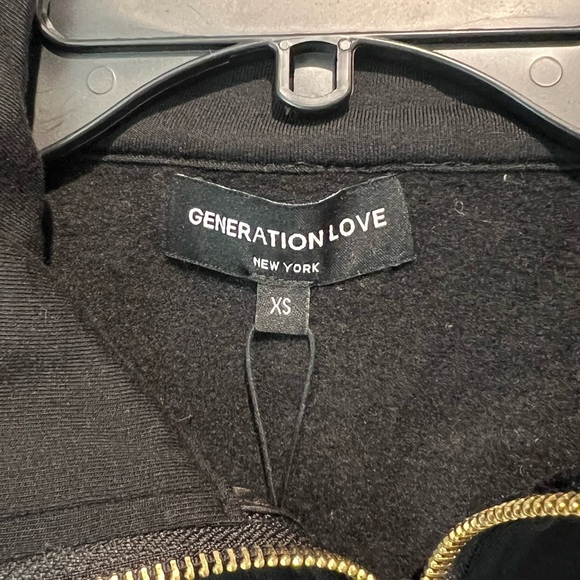 Generation Love NWT Lola Mixed Media Half Zip Sweatshirt Size XS - Picture 6 of 15